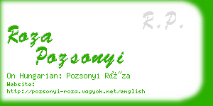 roza pozsonyi business card